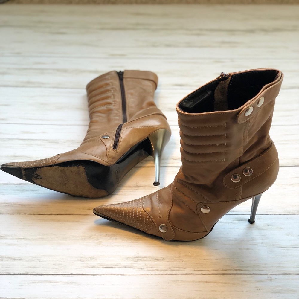 Aldo Tan Leather Ankle Boots